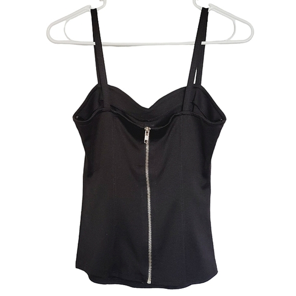 1367 * Teenage Runaway Silver Studded Tank Black Size S - Picture 2 of 8